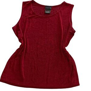 Citiknits Sleeveless Tank Top Petite Sz XS Red #69H